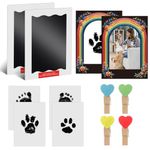 Nabance Paw Print Kit for Dogs, Pet Memorial Paw Print Kit, 2 Large Inkless Print Pads with Rainbow Photo Frame, Dog Paw Print Kit, Remembrance Gift for Pet Dog Cat Lover, Pet Bereavement Gift