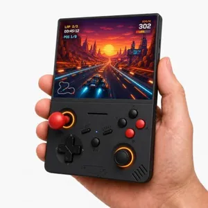 Zvtacix GB45V Black Retro Handheld Video Game Console, 4.5-Inch IPS Display, 128GB Storage, 23,000+ Games, 30+ Emulator Support, Vibration Feedback, Dual Joysticks, 4000mAh Battery (Black)