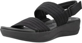 Clarks Women's Arla Stroll Sandal, Black, 8.5 US