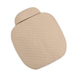 BROGBUS Flax Car Seat Mat Vehicle Seat Cover Car Seat Cushions Front Single Seat Cover (Cream, Pack of 1) (Only Front Seat Mat)