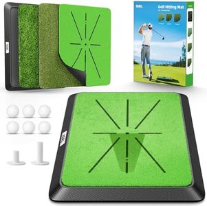 Golf Hitting Mat, IGRL Golf Mats Practice Indoor Outdoor, 18"x14" Golf Training Mat for Swing Path Feedback, 3 in 1 Impact Golf Mat with Heavy Duty Rubber Base, Ideal Gifts for Men Dad Husband