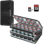 iPLYGAM Switch Game Case Holder for Nintendo Switch/OLED/Lite with 72 Cartridge Slots+72 Micro SD Card Storage Portable Game Organizer Traveler Gift Accessory