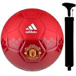 REDANT MUFC Football for All Ages Suited for The Grass Fields | PU | Suitable for Grass |Practice Ball | Soccer Ball | for Men/Women | Football Size - 5 (with Pump -01)