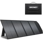 BROWEY 120W Portable Solar Panel for Power Station, USB/Type-C/DC Outputs, Foldable with Adjustable Kickstand, IP68 Waterproof, High Efficiency Solar Charging for Camping & Emergency Power Supply