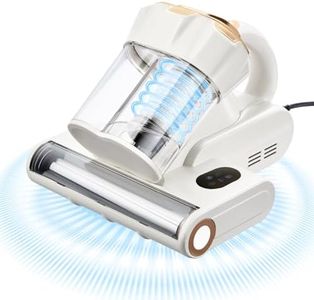 VEVOR Aspirateur Matelas Anti-acariens 550 W, Aspirateur à Main Lit avec Aspiration Puissante 18 kPa, Double Bac à Poussière, Filtre HEPA et Chauffage, Technologie à Ultrasons et Lampes de Nettoyage