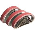 Sanding Belts 20 x 520 mm.5 Different Grits.6 X 40/80/120/180/320 Each,Abrasive Belt Set, for Power Tool Sander for Cleaning Burrs, Paint (30 pcs)