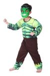 KAUSHIK ENTERPRISES Hosiery Fabric Hulk Superhero Costume For Kids Halloween Dress Fancydress Birthday Gift | Cosplay Bodysuit for Boys and Girls, 3-4 Years