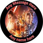 Star wars edible 7.5 inch cake topper wafer paper personalised