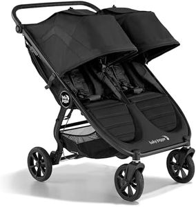 Baby Jogger City Mini GT2 All-Terrain Double Stroller, Jet Black, Perfect for Newborn and Toddler, Compatible with Britax, Cybex, Graco, and Maxi Cosi Infant Car Seats