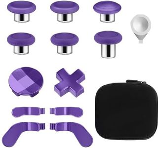 Accessories for Xbox One Elite Series 2 Controller(Model 1797), Metal Thumbsticks Paddles Joysticks Replacement Parts Kits Compatible with Xbox Elite Wireless Controller Series 2 Core(Purple)