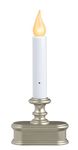 XODUS Innovations FPC1221P Battery Operated LED Dusk to Dawn Window Candle with Amber Flicker Flame, Pewter