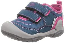 KEEN Unisex Kids Knotch Hollow Ds Sneaker, Blue Coral Pink Peacock, 4 UK