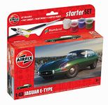 Airfix Starter Set - A55009 Jaguar E-Type Model Building Kit - Plastic Model Car Kits for Adults & Children 8+, Set Includes Decals, Humbrol Acrylic Paints, Brushes & Poly Cement - 1:43 Scale Model