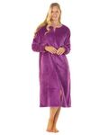 Undercover Ladies Midnight Tulip Zip Up Robe 67530 Purple M-L