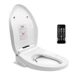 Bonxrdun Automatic Toilet Seat Electric Heated Dryer with Remote，Toilet Seat with Bidet,Electric Heated Bidet Attachment for Toilet Warm Water，Bidet Attachment for Toilet with Remote Bidet Hot Water