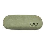 HEALIFTY 1pc Retro Sunglasses Box Case Elegant Cotton Linen Spectacle Case (Green)