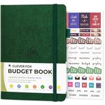 Clever Fox Budget Book – Financial Planner Organizer & Expense Tracker Notebook. Money Planner Account Book for Household Monthly Budgeting and Personal Finance. Compact Size (5.3" x 7.7") – Moss Green