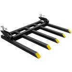 YITAMOTOR Clamp on Debris Forks Fits 48'' Bucket, 2500 lbs Heavy Duty Quick Attach Pallet Forks for Tractor Loader Skid Steer