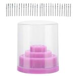 Plastic Storage Transparent Box 48 Slots Nail Drill Bit Case Holder Manicure Tool Organizer Display Stand (01)