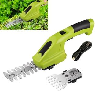 2-in-1 Cordless Grass and Plant Cutter | Handheld Grass Shear & Hedge Trimmer | Rechargeable 7.2V 2000mAh Li-Ion Battery | Garden Lawn Shrubbery Clipper | Electric Scissors for Lawn & Garden Care