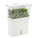 Cole & Mason Tealby Fresh Cut Herb Keeper, Herb Pot for Fridge/Herb Storage/Herb Saver/Herb Box, Acrylic, (H) 230 mm x (W) 185 mm x (D) 120 mm, Includes Removable Dividers