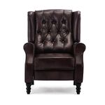 Leather Recliner Club Chair