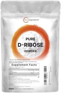 Pure D Ribose Powder, 1 KG (2.2 Pound & 200 Servings) - Hair Support Supplement, Natural Simple Sugar, Dissolves Clear, Pharmaceutical Grade - Filler Free, No GMOs, No Gluten & Water Soluble