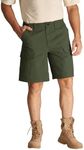 CHRONOLINE Men’s Work Shorts Regular Fit Cotton Workwear Utility Cargo Shorts with Pockets 2026 Spring Summer Casual Shorts, Moss Green, 34