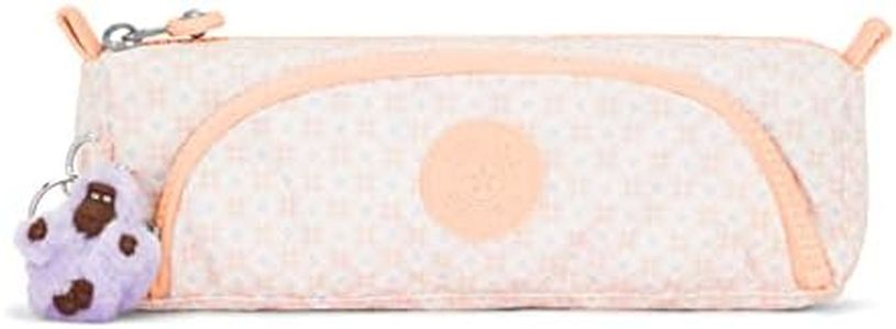 Kipling Jolie Trousse à Crayons avec Plusieurs Compartiments, 22 cm, 1 l, Girly Tile Prt, Taille Unique, Mignon