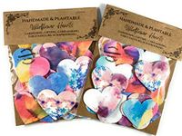 20 Plantable Seed Hearts. Wildflower Seeded Paper Shapes. Eco Friendly Gift. DIY Wedding Favours. Card Making. Craft Embellishments. Funeral Memorial. Kids Nursery Activities. Thank You Teacher Gifts