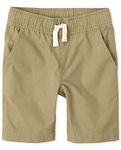 The Children's Place Boys' Solid Jogger Shorts, Flax, 6