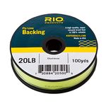 Rio Fly Fishing Backing Dacron 20Lb 100 yd. Fly Tying Equipment, Chartreuse