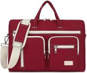 15-15.6 inch Laptop Shoulder Bag, for MacBook Pro 16, Hp Lenovo Dell 14 inch Waterproof Messenger Bag Case Sleeve (Wine red)