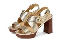 Michael Kors Women's Vera Platform Heeled Sandal, Pale Gold, 5 UK