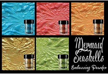 Lindy's Stamp Gang Mermaid Seashells Embossing Powder Set