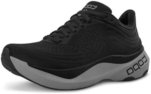 Topo Athletic Men's Lightweight Comfortable 5MM Drop Aura Road Running Shoes, Athletic Shoes for Road Running, Black/Charcoal, Size 9.5