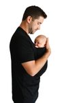 Lalabu Dad Shirt Baby Carrier | The Original Dad Baby Carrier Shirt That Looks Like a Tee | Designed to Help New Dads Bond | Comfortable & Easy to Use Mens Baby Carrier | Pure Black, XL, Short Sleeve