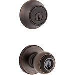 Kwikset 690 Polo Entry Knob and Single Cylinder Deadbolt Combo Pack in Venetian Bronze