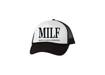 Rogue River Tactical Funny Trucker Hat Milf Man I Love Fishing Fishing Baseball Cap Retro Vintage Joke Fish (Black)