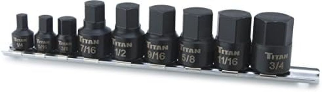 Titan 16140 Impact SAE Hex Bit Socket Set