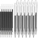 RIANCY Wheat-Straw Patterns Retractable Gel Pens Fine Points 0.7 mm Black Ink Ballpoints Pen Black Gel Pens Quick Dry Ink Smooth Writing Pen for Office School