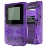 IPS Ready Upgraded eXtremeRate Clear Atomic Purple Replacement Shell Full Housing Cover Buttons for Gameboy Color – Fit for GBC OSD IPS & Regular IPS & Standard LCD – Console & IPS Screen NOT Included