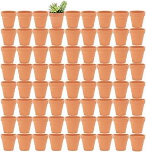 Yishang 2.5 inch TerraCotta Pots with Drainage Holes,Small Mini Clay Ceramic Pottery Planter,Cactus Flower Terra Cotta Pots,Succulents Nursery Pots for Indoor/Outdoor Plants,Crafts,Wedding-72 Pack