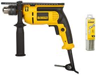 DEWALT DWD024-IN 750Watt 13mm Impact Drill Machine for professional and DIY applications, 2 Year Warranty & DT60302 SDS-Plus Hammer Drill Machine Bit-Set (Pack of 6)
