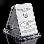 WLTY Rare 1 Ounce German Silver 999 Liberty Eagle Totem Cross Bar with Acrylic Protection Capsules Collectibles Home Decoration