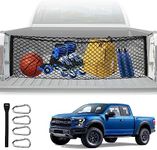 Truck Bed Cargo Net, Adjustable Truck Bed Divider 50"x 18", Premium Heavy Duty Cargo Net for Pickup Truck Bed Organizers and Storage, Compatible with Chevy Silverado Ford F150, Automotive Cargo Nets