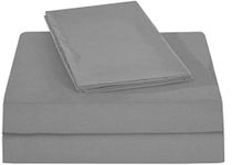 Egyptian Cotton Queen Sleeper Sofa Bed Sheet Set 62"x74"x6" Silver Grey Solid