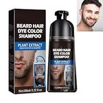 Men's Beard Colour,Beard Hair Dye Color Shampoo,Men's Beard Black Care Agent,Black Beard Dye,Dark Brown Colour for Hair Beard & Moustache,The Natural Color Effect of Beard