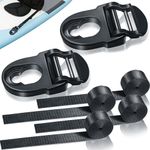 2Pcs Kayak Seat Clips Replacement & 4Pcs Straps,Kayak Seat Clip Parts Fit for Lifetime Emotional,Kayak Seat Belt Clips,Kayak Seat Repair Clip,Kayak Straps Seat Clip with Straps,Kayak Accessories