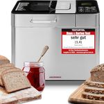 Gastroback Design Advanced Automatic Bread Maker, 18 Programmes, 3 Loaf Sizes, 3 Browning Levels, Makes Bread, Jam, Yoghurt and Ice Cream - 62823